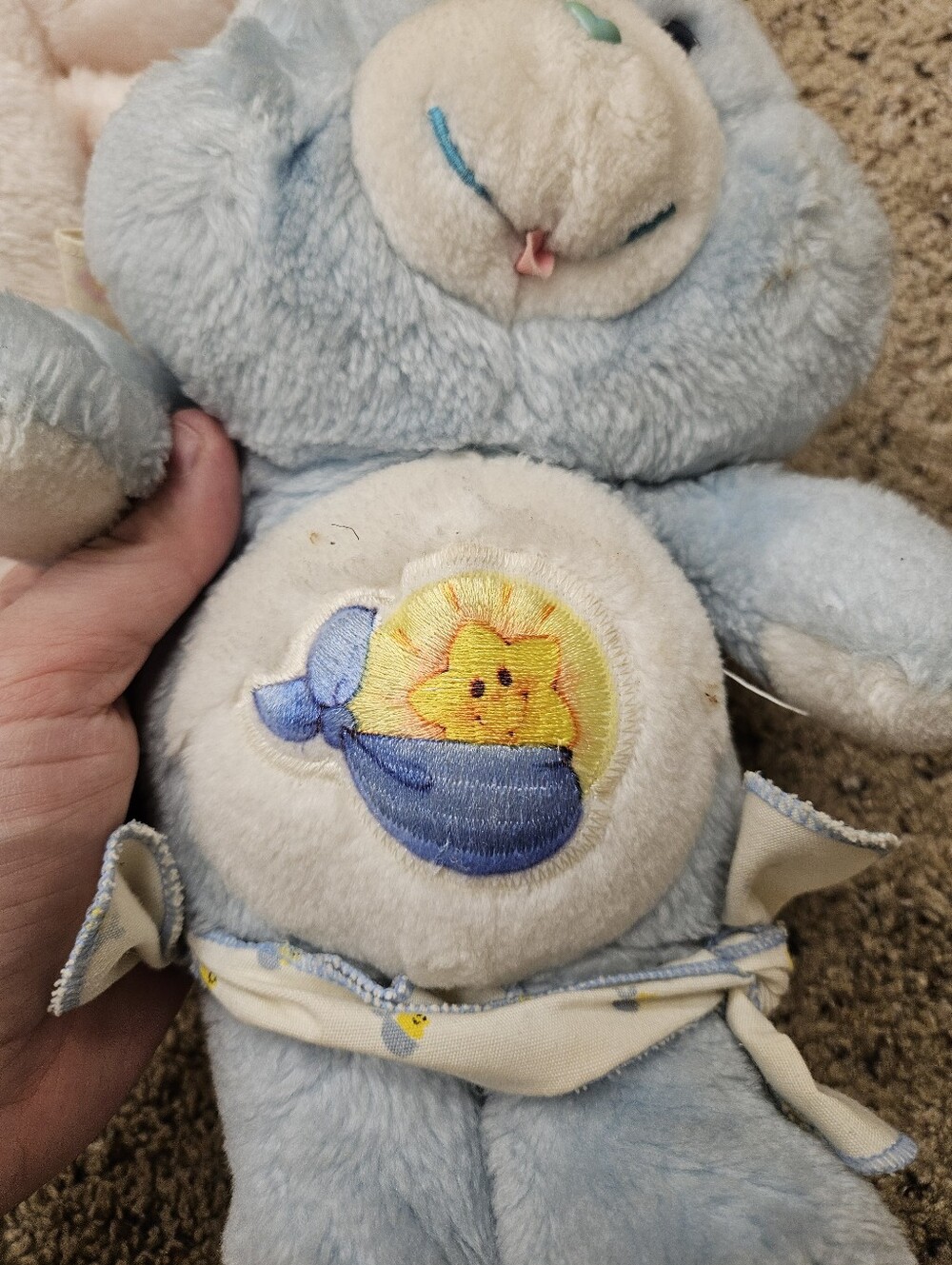 VTG Care Bears KENNER 1983 Baby Tugs Bear Blue Pink Diaper Rare Smiling Star - Picture 15 of 15